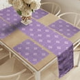 thumbnail image 2 of Ambesonne Antique Oriental Table Runner & Placemats, Lilac Paisley Art, Placemat 4 pcs + Runner 14"x72", Mauve Lilac, 2 of 2