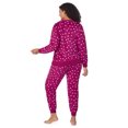 thumbnail image 3 of Aria Women’s Velour V-Neck Long Sleeve Top and Jogger Pajama Set, Sizes XS-4X, 3 of 7
