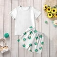 thumbnail image 5 of Kids Girls Pajama Set Animal Button Down Solid Tops T Shirt Set Casual Pajamas Set Little Girl Pajamas Size 6-7 Years Cute&nbsp;Boy Girl&nbsp;Clothing, 5 of 7