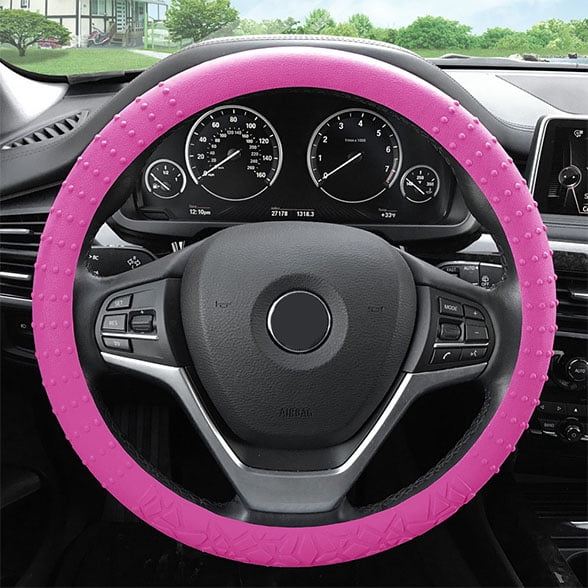 FH Group Housse de Volant en Silicone Souple avec Motif Texturé et Design Antidérapant, Résistant aux UV, Installation Facile, Durable, Imperméable et Inodore, s'Adapte Universellement 14.5 Pouces - 15.5 Pouces - Violet