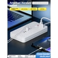 thumbnail image 2 of JOUALY 19-in-1Compact Power Strip, Surge Protector with 13 Wide Spaced AC Outlets & 6 USB Ports(3A3C), Flat Plug 5FT Cord, FCC Certified USB Charging Station for Home Office Dorm Travel, white, 2 of 5