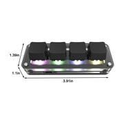Custom Keyboard 4-Key Mini Mechanical Gaming Keyboard Copy-Paste Gaming Gaming Mini Mechanical Keyboard Self-Programming Settings