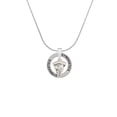 thumbnail image 2 of Delight Jewelry Silvertone Pizza Slice Gymnastics Ring Charm Necklace, 18", 2 of 4
