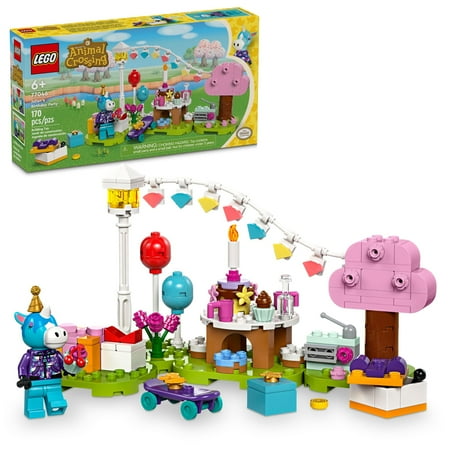 LEGO Animal Crossing Julian’s Birthday Party Video Game Toy for Kids, Animal Crossing Toy from the Video Game Series with Horse Toy Minifigure, Birthday Gift for Girls and Boys Ages 6 and Up, 77046