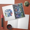 thumbnail image 4 of Happy New Year Maltese Family Cheer Winter Midnight Firework 7x5in Folded Greeting Card Maltese Dog Lover Gifts Idea Single Note Card with Envelope - 02025, 4 of 5