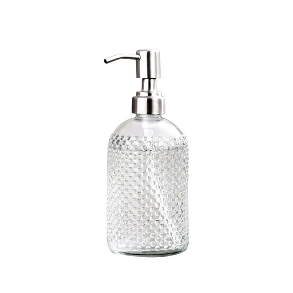 Glass Soap Dispenser, Liquid Hand Soap Dispenser, Bathroom Countertop Dispensers, Multipurpose Shower Dispensers for Bathroom Style A