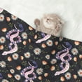 thumbnail image 2 of Yiaed Snake And Floral1 Print Dog Blankets-Cat Blanket Washable for Couch Protection,Puppy Blanket, Soft Plush Reversible Throw Furniture Protector-Small, 2 of 8