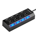 thumbnail image 2 of Hub USB de 4/7 puertos de alta velocidad, interruptor de encendido / apagado, expansor, PC, portátil, portátil, convertidor múltiple, adaptador divisor Methold DZ4096-03B, 2 of 2