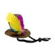 thumbnail image 1 of Mini sombrero de copa, tocado, plumas artificiales, accesorios para disfraces, tocado para baile con banda elástica, 1 of 8