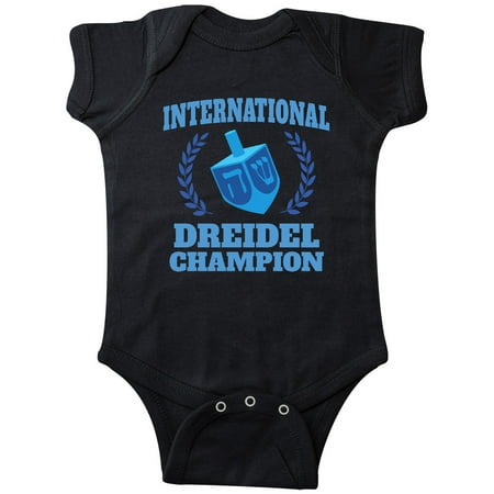 

Inktastic Dreidel Champion Hanukkah with Blue Laurels Gift Baby Boy or Baby Girl Bodysuit