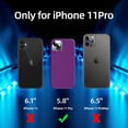 thumbnail image 6 of [5 in 1 for iPhone 11 Pro Case 5.8 inch, with 2 Pack Screen Protector + 2 Pack Camera Lens Protector, Liquid Silicone Slim Shockproof Protective Phone Case [Microfiber Lining] (Violet Red), 6 of 14