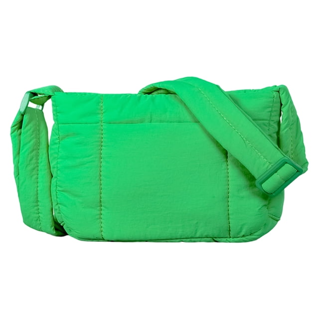347 Bolso Bandolera Mano Con Rombos Y Acolchado Nailon (verde) Verde Brillante