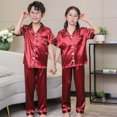 thumbnail image 3 of Niñas Ropa Color Sólido Manga Corta Traje de Hogar 60% Algodón 40% Lino, Invierno Bebé Niños Ropa Conjunto para Niño Pequeño, 3 of 8