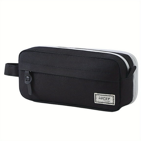 Pencil Pouch, Tyeign High Capacity Pencil Case Big Pencil Bag Box Organizer Pen Case Portable Journaling with Easy Pencil Case Set Pencil Case with Supplies Pencil Box Pencil Cases for Adults Black