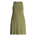 thumbnail image 6 of Time and Tru Women’s Sleeveless Knit Swing Dress, Sizes XS-XXXL, 6 of 6