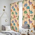 thumbnail image 5 of Blackout Kids Curtains,Beige Dinosaur Text Pattern Childrens Insulated Curtains Set Of 2,Bedroom Essentials,Toddler Room Decor 52"x84", 5 of 5