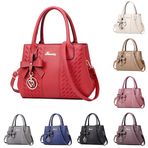 Stylago Purses for Women Leather Tote Handbags Fashion Bow Shoulder Crossbody Bags Ladies Work Top Handle Satchel with Zipper Black