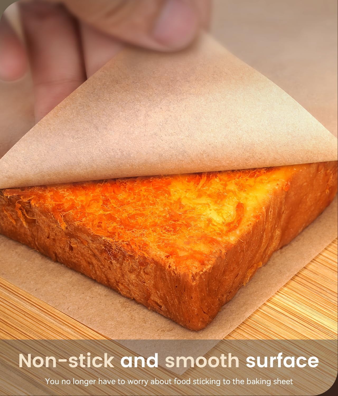 100-Count Unbleached Parchment Paper Sheets - 9x13 Inch Quarter Sheet Size, Non-Stick, Heat Resistant to 450°F, for Baking, Air Fryer, Oven