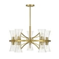 thumbnail image 2 of Warm Brass Ten Light Chandelier from the Bennington Collection, 2 of 6