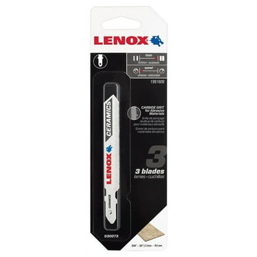 Lenox 1991608 T-Shank Ceramics Jig Saw Blade, Carbide Grit, 3-1/2"