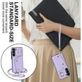thumbnail image 6 of Phone Case for Samsung Galaxy S23 5G Wallet Cover with Screen Protector and Ring Stand Credit Card Holder Slot Crossbody Strap Cell S 23 23S GS23 G5 SM-S911U 6.1 inch Women Girl Men Boy Purple, 6 of 13