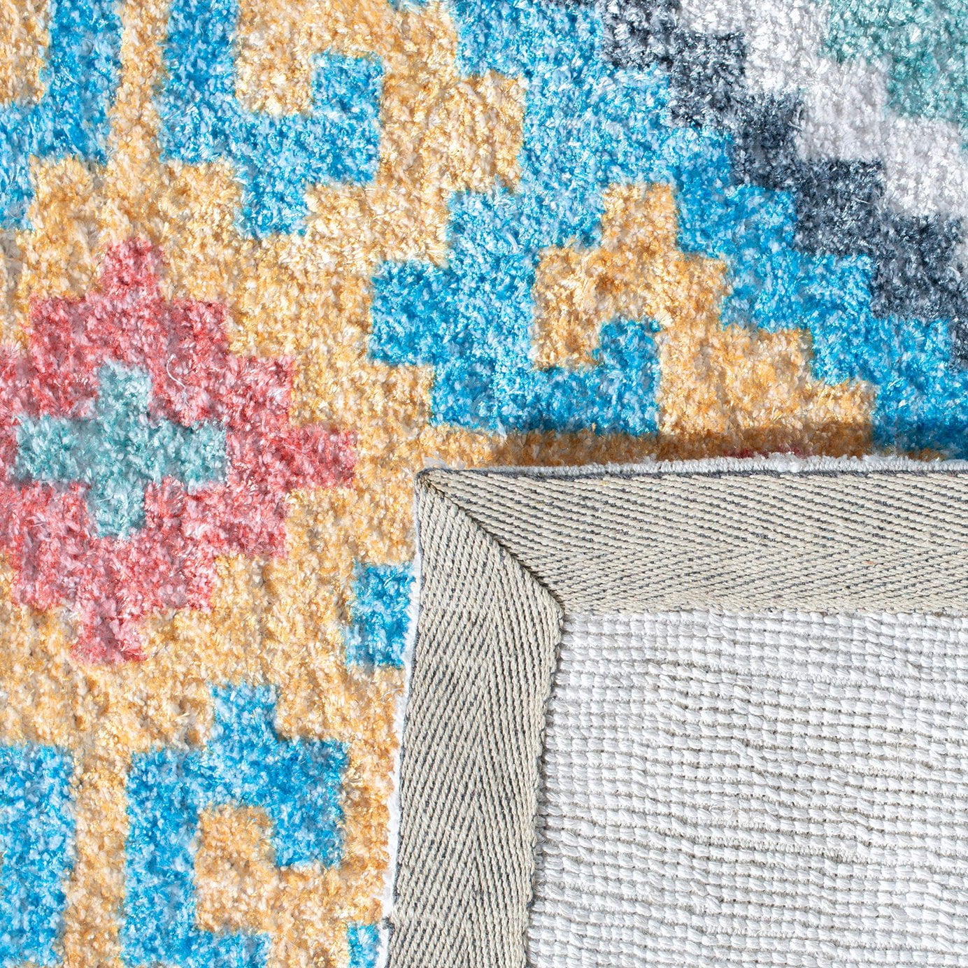 SAFAVIEH Saffron Franklin Geometric Area Rug, Blue/Aqua, 4' x 6'