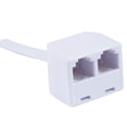 thumbnail image 2 of Power Gear 25 ft. Dual Jack Telephone Line Cord, White, 76572, 2 of 5