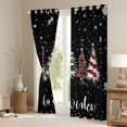 thumbnail image 3 of Homewish Xmas Tree Curtains Pack of 2 (42x84 Each) For Teens Boys Girls,Geometric Plaid Curtains Blackout,Merry Christmas Bedroom Curtains,Ultra Soft Home Decor, 3 of 6