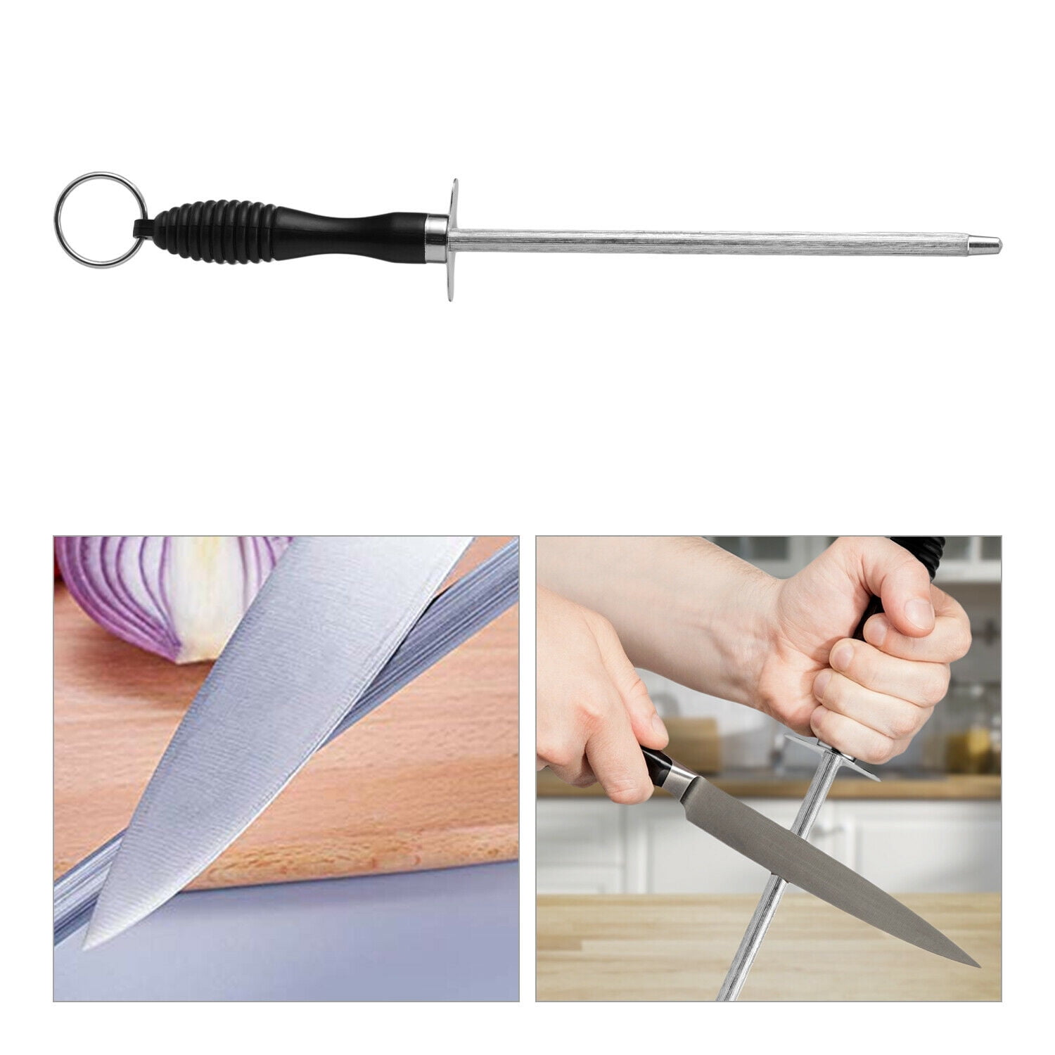 Sharpener Stick Sharpening Rod Honing Steel Knife Professional Kitchen