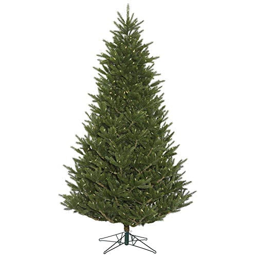 Vickerman 6.5' Fresh Frasier Fir Artificial Christmas Tree, Warm White Dura-lit LED Lights, Seasonal Indoor Home Decor
