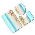 thumbnail image 2 of 3Pcs/set Bathroom Mat Set Anti-Slip Kitchen Bath Mat bathroom toilet cover set Carpet Bathroom Toliet Rug Washable Beach Style, 2 of 7