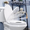thumbnail image 5 of Elongated Toilet Seat with Slow Close Seat, Easy Clean, Suitable Standard Elongated or Oval Toilet with Thickened Plastic Lid, Plastic, White, 5 of 7
