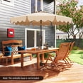 thumbnail image 6 of Costway 9 FT Patio Umbrella 2-Tier Market Table Umbrella with Sun-Protective Canopy Beige, 6 of 11