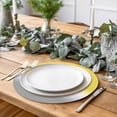 thumbnail image 6 of Round Placemats Yellow and Grey Ombre 15 inch Set of 6 Table Mats for Dining Table Gradient Gradual Color Heat Resistant Non-Slip Kitchen & Home Decorative Place Mat Set, 6 of 8