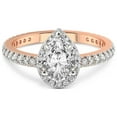 thumbnail image 3 of 2 Carat IGI Certified Pear Shape Lab Grown Diamond Engagement Ring | 14K Rose Gold |Klarissa Halo Diamond Eternity Lab Diamond Ring | FG-VS1-VS2 Quality Friendly Diamonds, 3 of 5