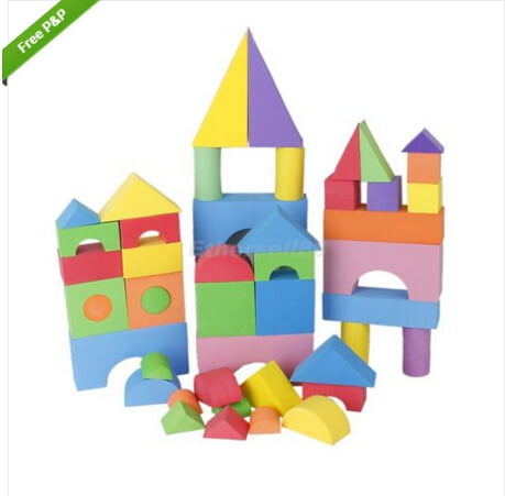 Colorful Soft EVA Foam Building Blocks Bricks Set Children Kids Play Toys Z 