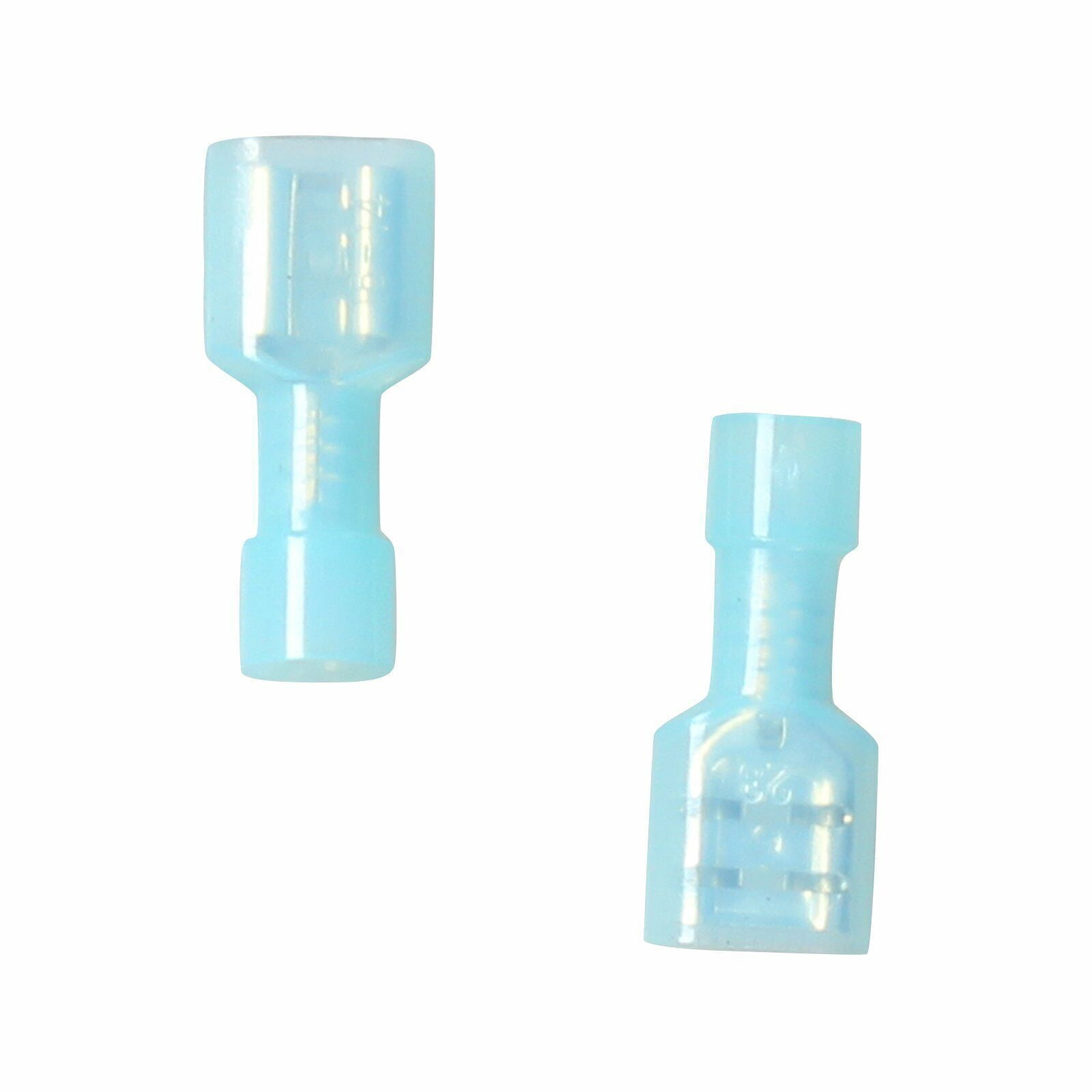 300Pcs Blue Fully Insulate Terminals Female Electrical Spade Crimp Connectors