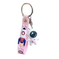thumbnail image 1 of Astronaut Keyring Interesting Backpacks Pendant Fashion Decor Accessory Adorable Cartoon Spaceman Keychain Keyholder Decoration Pink Small, 1 of 8