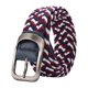 thumbnail image 1 of Ancho del cinturón trenzado 1.38 pulgadas para hombres/mujeres/mujeres jóvenes pantalones elásticos s Blanco rojo jinwen Cinturón elástico para vaqueros, 1 of 7