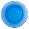 thumbnail image 6 of Borosilicate Glass Dessert Plate Set of 4 Glass Appetizer Plates 9.25" (23.5 cm), Blue, 6 of 11