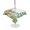 White Grass Green, variant on Outdoor Tablecloth with Umbrella Hole for Patio/Picnic/Party/Camping, Cute Funny Animals Waterproof Table Cloth Square Cover Washable, Summer Botanical Tropical Vintage (54"x 54")