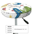 thumbnail image 4 of Pofeuu Dinosaur Print Round Bar Stool Covers - Super Soft and Washable Elastic Stool Cushion Slipcover Easy Clean Velvet-12 inch, 4 of 7