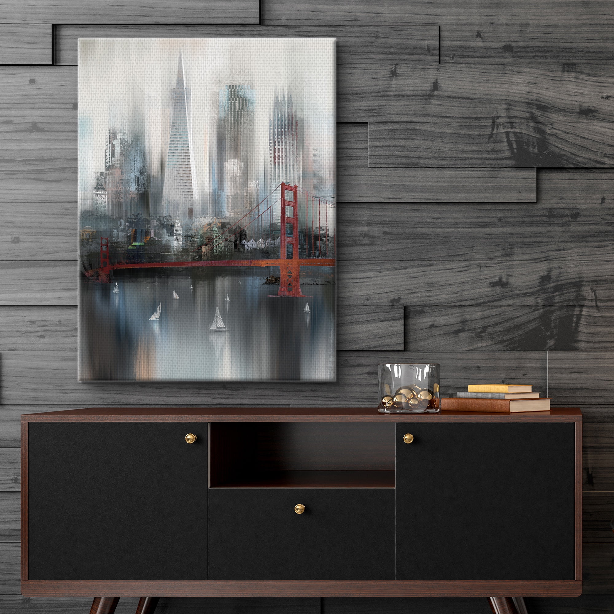 Masterpiece Art Gallery Cityscape San Francisco By Willowbrook Fine Art Canvas Art Print 30" x 40"