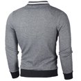 thumbnail image 2 of Hombres Rejilla Zip Up Jumper Cardigan Abrigo Invierno Casual Bomber Chaqueta Tops Outwear, 2 of 3