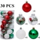 thumbnail image 2 of Paquete de 30 adornos navideños con mini bolas de purpurina multicolor de 2,36 pulgadas, 2 of 5