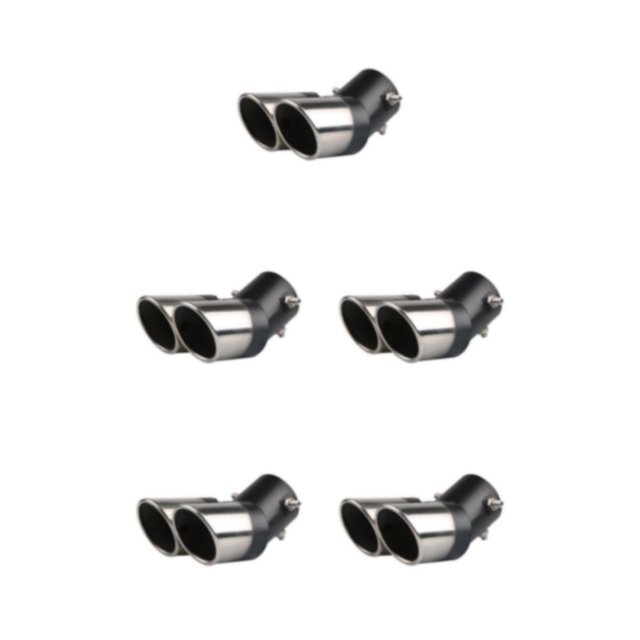 Speravity Punta de silenciador de escape de coche universal, tubo de revestimiento de garganta de cola redonda automática, puntas de salida Type2 NO2