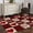 Red, variant on Area Rug for Living Room, Red Plaid Valentine's Day Non-Slip Indoor Large Carpet for Bedroom/Dining Room, Checkered Farmhouse Valentines Washable Low-Profile Floor Mat Runner Rugs - 3 x 5 Ft