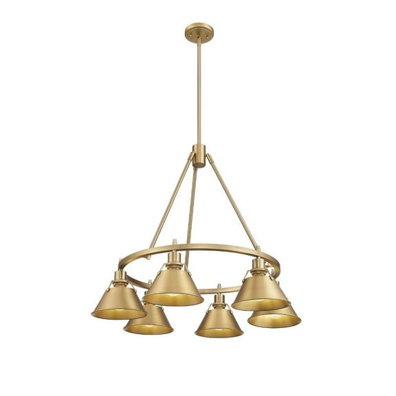 3306-6 BCB-BCB Golden Lighting Orwell - 6 Light Chandelier-20.38 Inches Tall and 29 Inches Wide-Brushed Champagne Bronze Finish-Brushed Champagne