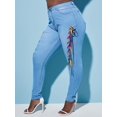 thumbnail image 1 of Colorido Lace Up Front Plus Size Skinny Jeans Rosegal  Vaqueros de talla grande, 1 of 5