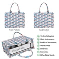 thumbnail image 2 of Large Capacity Tote Bag,Blue Red Checkered Pattern Handbag Fashion Luxury Tote Bag,15.7"x13"x 5.1" Inches,Laptop Compatible, 2 of 6